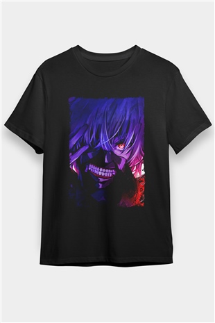 Bleach Baskılı Unisex Siyah Tişört - Tshirt