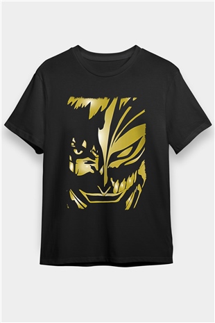 Bleach Baskılı Unisex Siyah Tişört - Tshirt