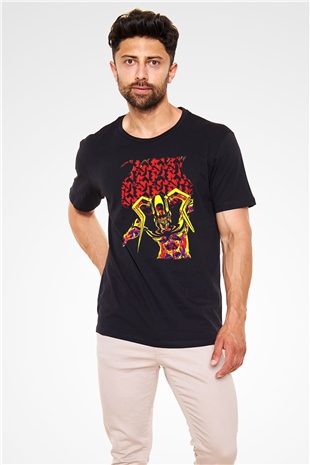 Bleach Baskılı Unisex Siyah Tişört - Tshirt