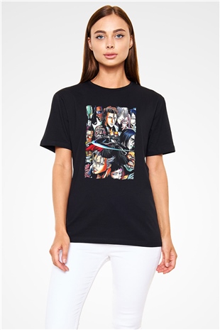 Bleach Baskılı Unisex Siyah Tişört - Tshirt
