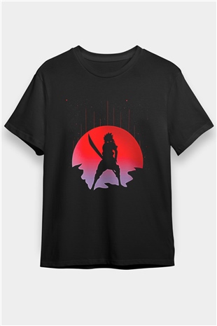 Bleach Baskılı Unisex Siyah Tişört - Tshirt