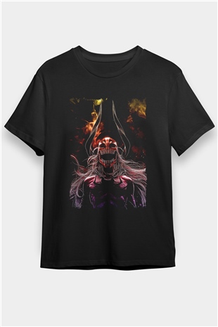 Bleach Baskılı Unisex Siyah Tişört - Tshirt