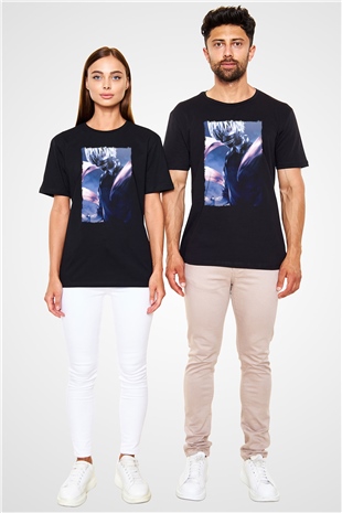 Bleach Baskılı Unisex Siyah Tişört - Tshirt