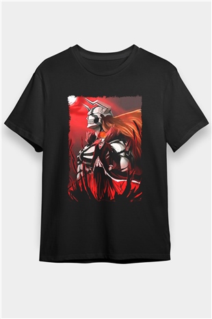 Bleach Baskılı Unisex Siyah Tişört - Tshirt