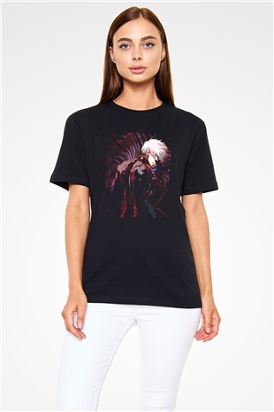 Bleach Baskılı Unisex Siyah Tişört - Tshirt