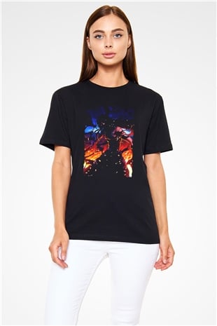 Bleach Baskılı Unisex Siyah Tişört - Tshirt