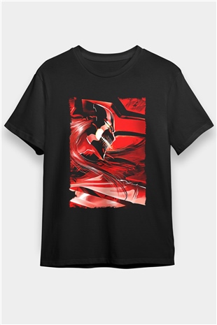 Bleach Baskılı Unisex Siyah Tişört - Tshirt