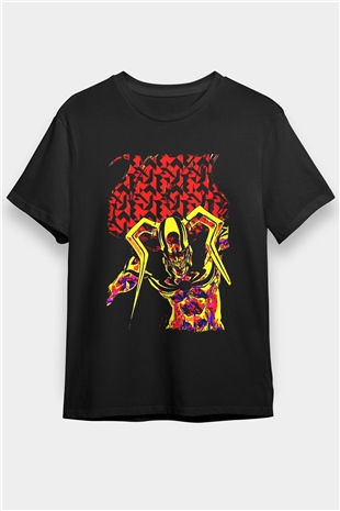Bleach Baskılı Unisex Siyah Tişört - Tshirt