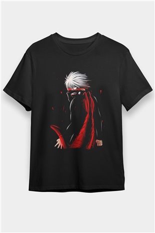 Bleach Baskılı Unisex Siyah Tişört - Tshirt