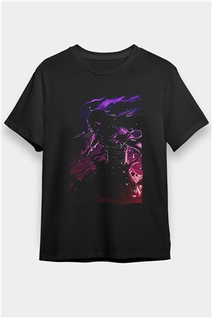 Bleach Baskılı Unisex Siyah Tişört - Tshirt