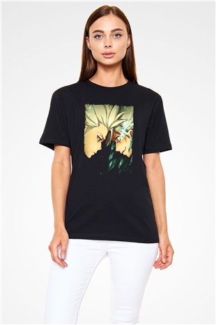 Bleach Baskılı Unisex Siyah Tişört - Tshirt
