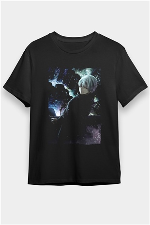 Bleach Baskılı Unisex Siyah Tişört - Tshirt