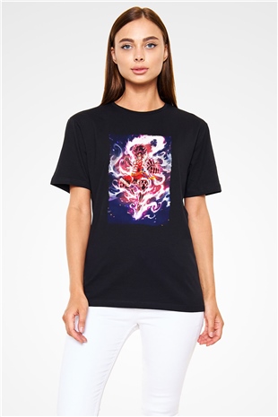 Bleach Baskılı Unisex Siyah Tişört - Tshirt