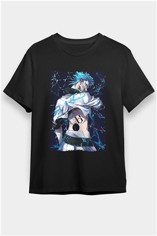 Bleach Baskılı Unisex Siyah Tişört - Tshirt