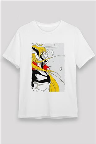 Bleach Unisex Baskılı Beyaz Tişört - Tshirt