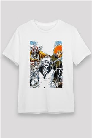 Bleach Unisex Baskılı Beyaz Tişört - Tshirt