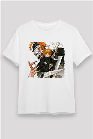 Bleach Unisex Baskılı Beyaz Tişört - Tshirt