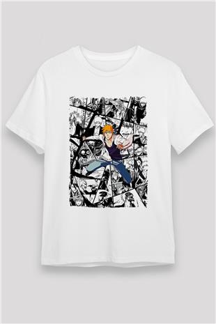 Bleach Unisex Baskılı Beyaz Tişört - Tshirt