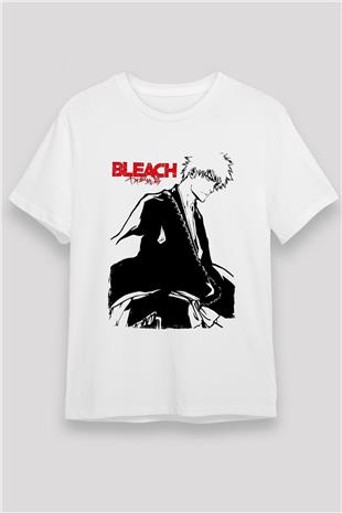 Bleach Unisex Baskılı Beyaz Tişört - Tshirt