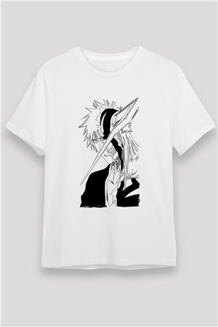 Bleach Unisex Baskılı Beyaz Tişört - Tshirt