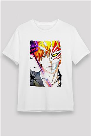 Bleach Unisex Baskılı Beyaz Tişört - Tshirt