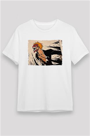 Bleach Unisex Baskılı Beyaz Tişört - Tshirt