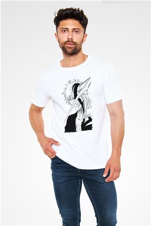Bleach Unisex Baskılı Beyaz Tişört - Tshirt