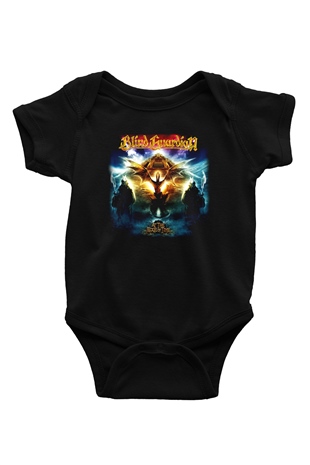 Blind Guardian Baskılı Siyah Bebek Body - Zıbın