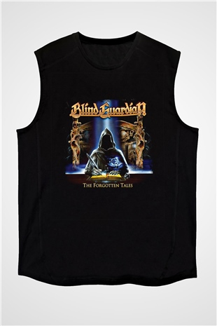 Blind Guardian Baskılı Unisex Siyah Kolsuz Tişört