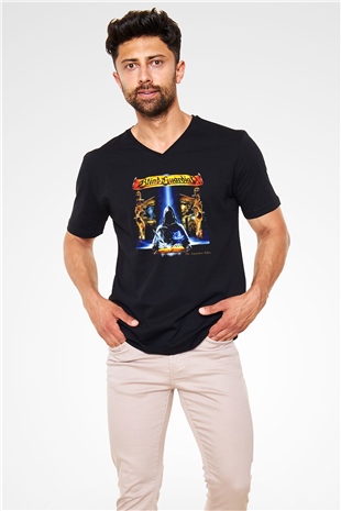 Blind Guardian Siyah Unisex V Yaka Tişört T-Shirt