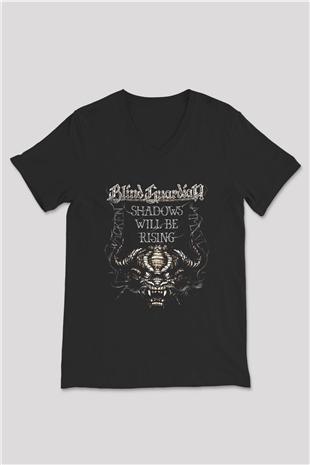 Blind Guardian Siyah Unisex V Yaka Tişört T-Shirt