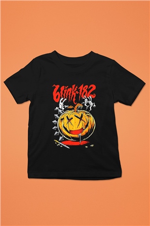 Blink 182 Baskılı Siyah Unisex Çocuk Tişört