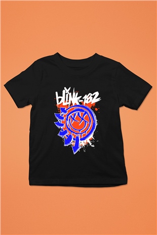 Blink 182 Baskılı Siyah Unisex Çocuk Tişört