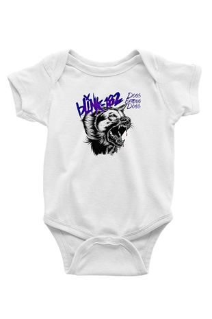 Blink-182 Baskılı Unisex Beyaz Bebek Body - Zıbın