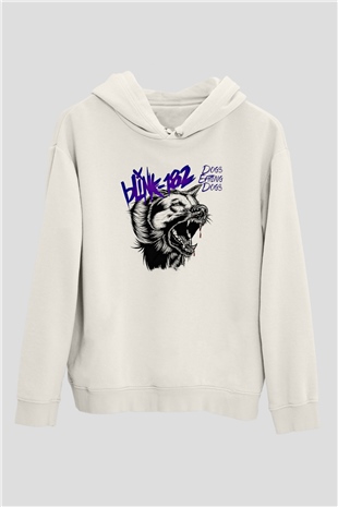 Blink-182 Baskılı Unisex Beyaz Hoodie