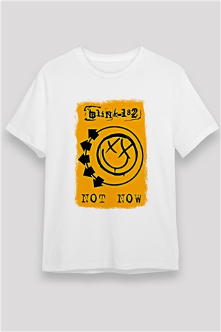 Blink-182 Baskılı Unisex Beyaz Tişört