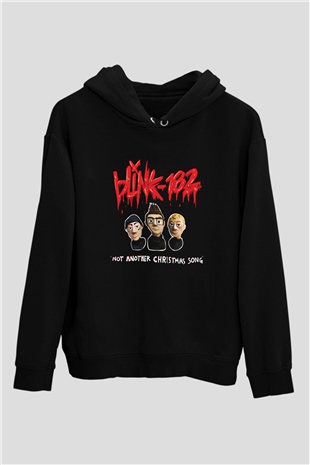 Blink-182 Baskılı Unisex Siyah Hoodie