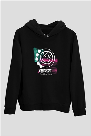 Blink-182 Baskılı Unisex Siyah Hoodie