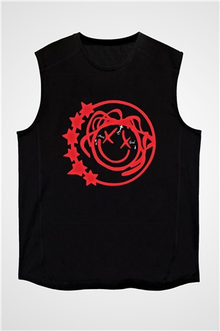 Blink-182 Baskılı Unisex Siyah Kolsuz Tişört