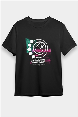 Blink-182 Baskılı Unisex Siyah Tişört