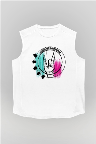 Blink 182 Beyaz Unisex Kolsuz Tişört