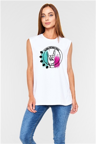 Blink 182 Beyaz Unisex Kolsuz Tişört