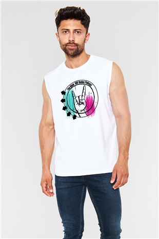 Blink 182 Beyaz Unisex Kolsuz Tişört