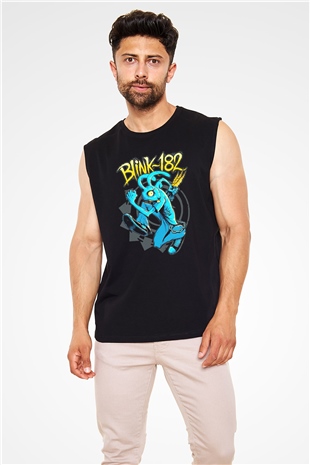 Blink 182 Siyah Unisex Kolsuz Tişört