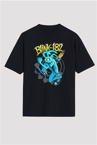 Blink 182 Siyah Unisex Oversize Tişört T-Shirt