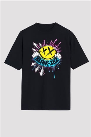 Blink 182 Siyah Unisex Oversize Tişört T-Shirt