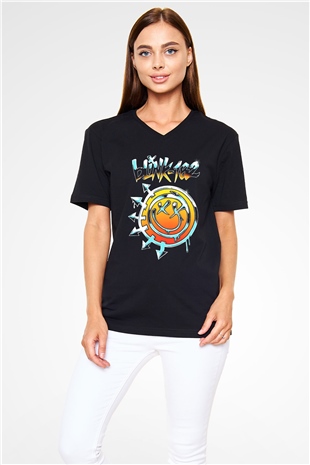 Blink 182 Siyah Unisex V Yaka Tişört T-Shirt