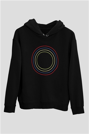 Bloc Party Baskılı Unisex Siyah Hoodie