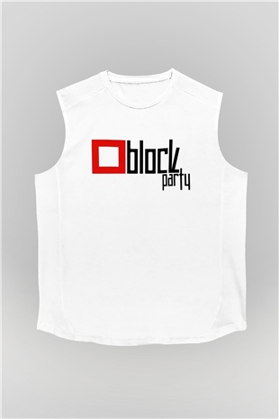 Bloc Party Beyaz Unisex Kolsuz Tişört