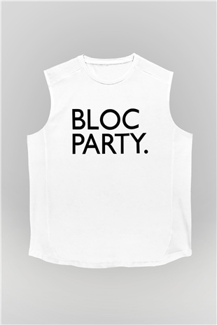 Bloc Party Beyaz Unisex Kolsuz Tişört